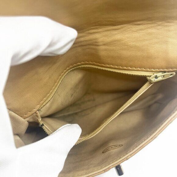 Authentic CHANEL CC Vintage Matelasse Lambskin Waist Pouch Bum Bag Leather Beige - Picture 13 of 16